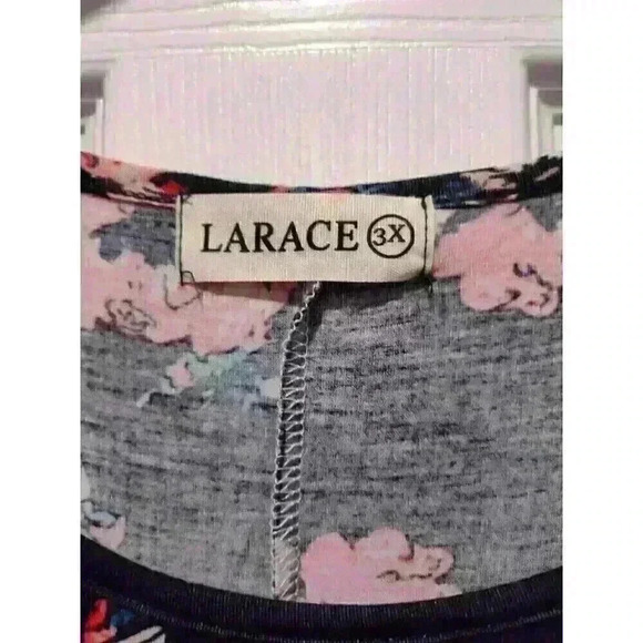 LARACE Women's 3X Floral Sleeveless Tunic Top Summer Casual Round Neck Comfy EUC - Picture 3 of 4